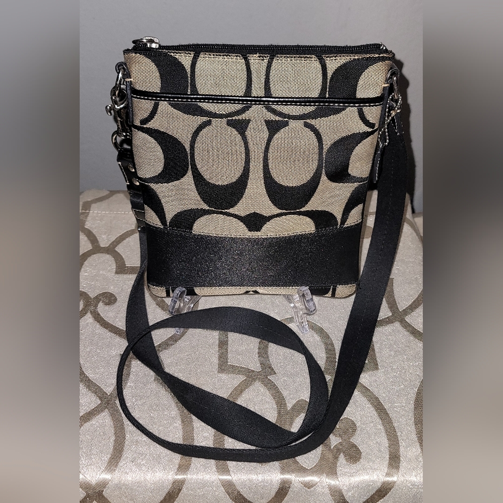 Coach Black and Tan Crossbody Bag - Picture 3 of 10